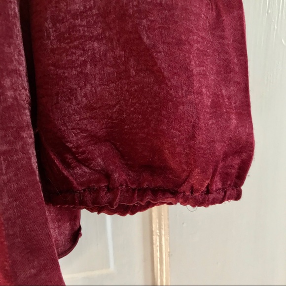 Maroon Off The Shoulder Top - Picture 3 of 5